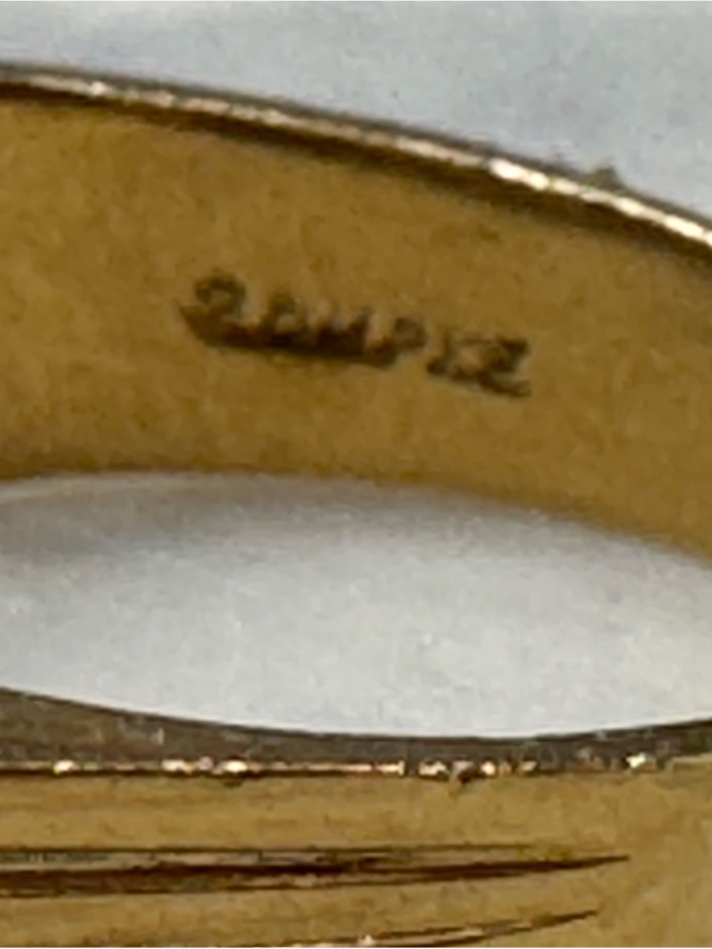 Vintage DAD Statement Ring Colorful Stone Accent Brass Sample Ring Size 9.5 - Picture 7 of 16